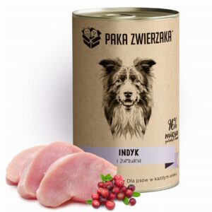 PAKA ZWIERZAKA Turkey and cranberries - drėgnas ėdalas šunims - 400g - Image 2