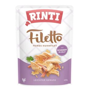 RINTI Filetto Chicken fillet with ham - drėgnas ėdalas šunims - 100g