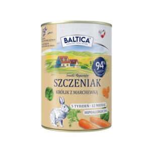 BALTICA Smaki regionów Puppy Rabbit with carrot - drėgnas ėdalas šunims - 400g