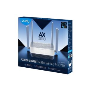 Cudy WR3000S belaidis maršrutizatorius Gigabitinis eternetas Dviguba juosta (2,4 GHz / 5 GHz) - Image 3