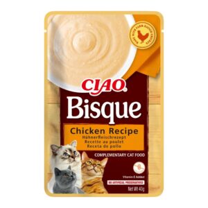INABA Ciao Bisque Creamy soup with chicken, beef and fish - skanėstas katėms - 10x40g - Image 2