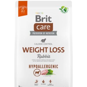 BRIT Care Hypoallergenic Adult Weight Loss Rabbit - sausas maistas šunims - 3 kg