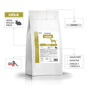 PUPIL Premium All Breeds Rabbit - sausas maistas šunims - 1,6kg - Image 3