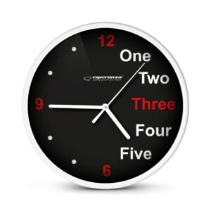 Esperanza Praha balti mechaniniai laikrodžiai, apvalūs, juodi, balti