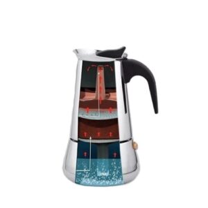 Bialetti Brikka Mokos gaminimo indas 0,1 L Juoda, Nerūdijančiojo plieno - Image 3