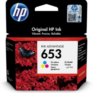 HP originali 653 Advantage trijų spalvų rašalo kasetė