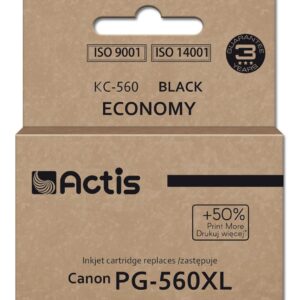 Actis KC-560 Canon spausdintuvo rašalas, pakaitinis PG-560XL; Supreme; 22 ml; juodas. Spausdina 50 % daugiau nei originalus gamintojas.