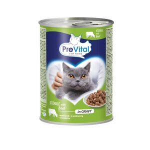 PREVITAL Cat Food Sterile Jautiena padaže - Drėgnas maistas katėms - 415g
