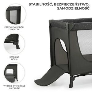 „KinderKraft“ kelioninė lovytė JOY LIGHT GREY - Image 3