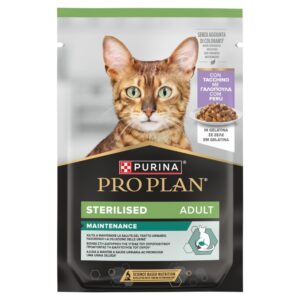 PURINA Pro Plan Sterilised Adult Maintenance Turkey in jelly - šlapias kačių maistas - 85g