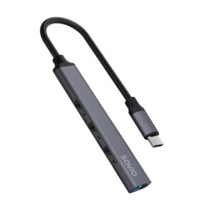 SAVIO AK-71 USB-C šakotuvas - 3 x USB-A 2.0, 1 x USB-A 3.0, 4-in-1, 5 Gbps - Image 2