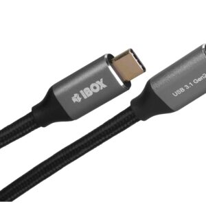 I-BOX USB C/USB C, 1 m USB kabelis 3.2 Gen 2 (3.1 Gen 2) Juodas - Image 3