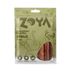 ZOYA Ostrich meat sausages - skanėstas šuniui - 7 vnt.
