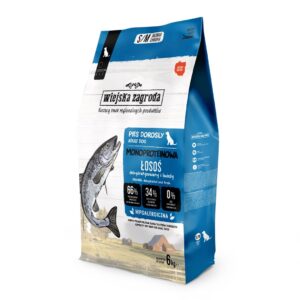 WIEJSKA ZAGRODA Monoprotein Salmon S/M - sausas maistas šunims - 6kg
