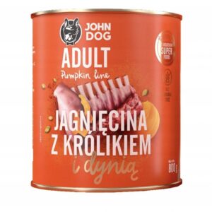 JOHN DOG Pumpkin Lamb with rabbit and pumpkin - drėgnas ėdalas šunims - 800g