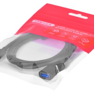 Adapterio kabelis Unitek (C476BK-1M) USB-C (M) - USB-A (F) 10Gbps 60 W - Image 2