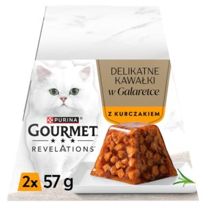 PURINA Gourmet Revelations Chunks in jelly with chicken - šlapias kačių maistas - 2x57g