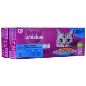 WHISKAS Fish Favourites in jelly - drėgno kačių ėdalo - 40x85 g
