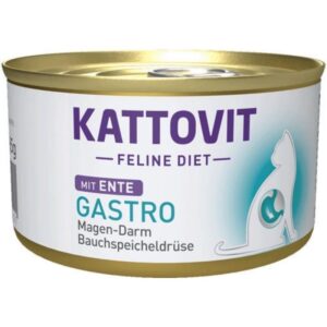 KATTOVIT Feline Diet Gastro Duck - šlapias kačių maistas - 85g