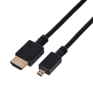 Gembird 1.8m HDMI-M/micro HDMI-M HDMI kabelis 1,8 m HDMI A tipo (standartinis) HDMI D tipo (Mikro) Juoda