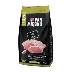PAN MIĘSKO Turkey with goose S  - sausas kačių maistas - 1,6kg