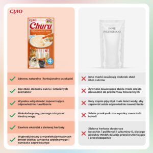 INABA Churu Chicken with Beef Recipe - skanėstas katėms - 4x14 g - Image 3