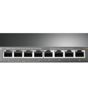 TP-Link TL-SG108PE Valdomas L2 Gigabit Ethernet (10/100/1000) Maitinimas per Eternetą (PoE) Juoda