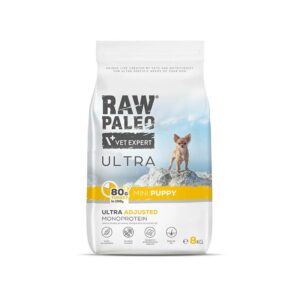 RAW PALEO Ultra Mini Puppy Turkey - sausas maistas šuniukams - 8 kg