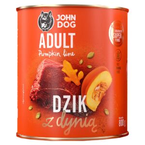 JOHN DOG Pumpkin Line Adult Monoprotein Wild Boar with pumpkin - drėgnas ėdalas šunims - 800g