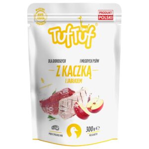 TUF TUF Duck with apple - drėgnas ėdalas šunims - 300g