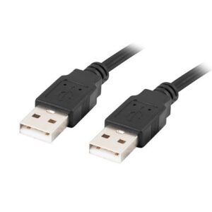 Lanberg CA-USBA-20CU-0018-BK USB kabelis 1.8m 2.0 USB A Juoda