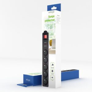 Gembird Elektros energijos augimo apsauga, 5 lizdai, 3 m, juodas - Image 3