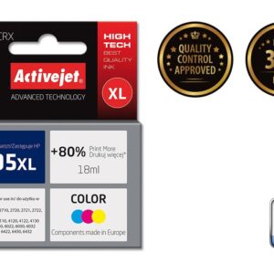 Activejet AH-305CRX rašalo kasetė 1 vnt Derantis Didelė (XL) išeiga Žydras, Rausvai raudona, Geltona - Image 2