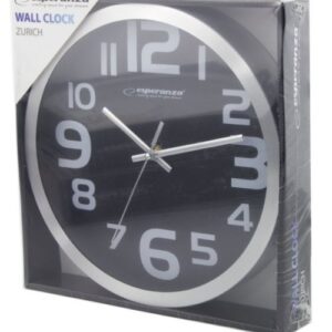 Esperanza EHC013K Wall Clock - Zurich - Black Kvarcinis laikrodis Ovalus Juoda, Balta - Image 2