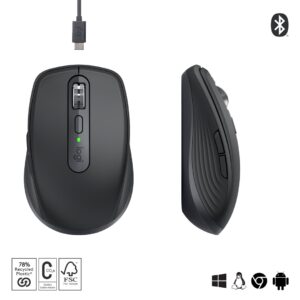 Logitech MX Anywhere 3S kompiuterio pelė Biuras Dešinės rankos RD belaidis ryšys + „Bluetooth“ Lazeris 8000 DPI - Image 2