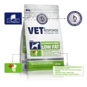 VET RESPONSE Gastrointestinal Low fat - sausas maistas šunims - 1,6kg - Image 2