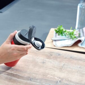 Leifheit 03245 kelioninis puodelis 350 ml Juoda, Raudona Nerūdijančiojo plieno - Image 3