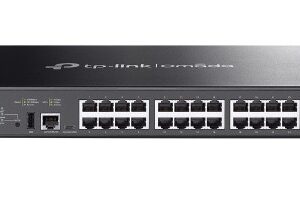 TP-Link Omada SG5428X tinklo komutatorius Valdomas L3 Gigabit Ethernet (10/100/1000) Juoda