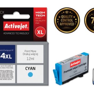 Activejet AH-364CCX rašalas (pakaitinis HP 364XL CB323EE; Premium; 12 ml; mėlynas) - Image 2
