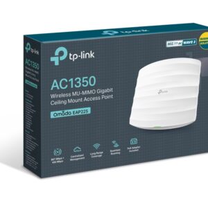 TP-Link Omada EAP225 WLAN prieigos taškas 1350 Mbit/ai Balta Maitinimas per Eternetą (PoE)