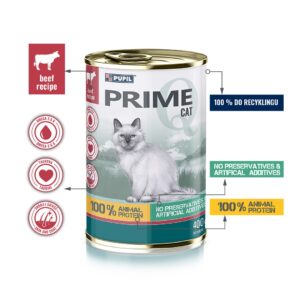 PUPIL Prime Rich in beef and liver - šlapias kačių maistas - 400g - Image 2