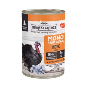 WIEJSKA ZAGRODA Puppy Monoprotein Turkey - drėgnas ėdalas šunims - 400g