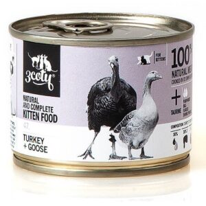 3COTY 47. Turkey and goose for kittens - šlapias kačių maistas - 180g