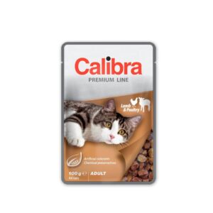 CALIBRA Cat Premium Adult Lamb & Poultry - šlapias kačių maistas - 100g