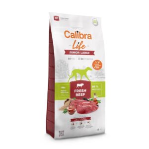 CALIBRA Life Junior Large breed Fresh Beef - sausas maistas šunims - 12kg