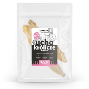 UNISZKI Triušio ausis be kailio - skanėstas šunims - 2 vienetai