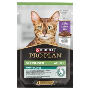 PURINA Pro Plan Sterilised Adult Maintenance Pieces with duck in sauce - šlapias kačių maistas - 26x85g (18 + 8 GRATIS) - Image 2