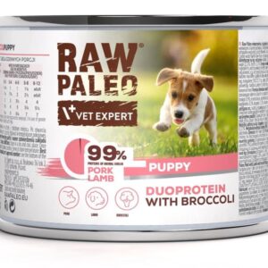RAW PALEO Duoprotein Pork & Lamb Puppy - drėgnas ėdalas šunims - 200g