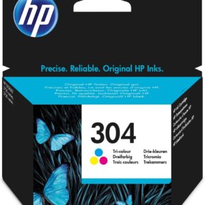 HP 304 Originalus Žydras, Rausvai raudona, Geltona