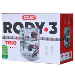 ZOLUX Rody3 Trio - graužikų narvas - Raudona - Image 2